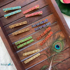 Handmade Kundan Stone Alligator Hair Clip