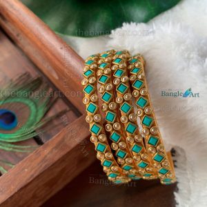 Square Bangle with stone