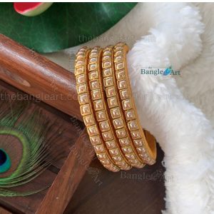 Pearl Gold Square Bangle