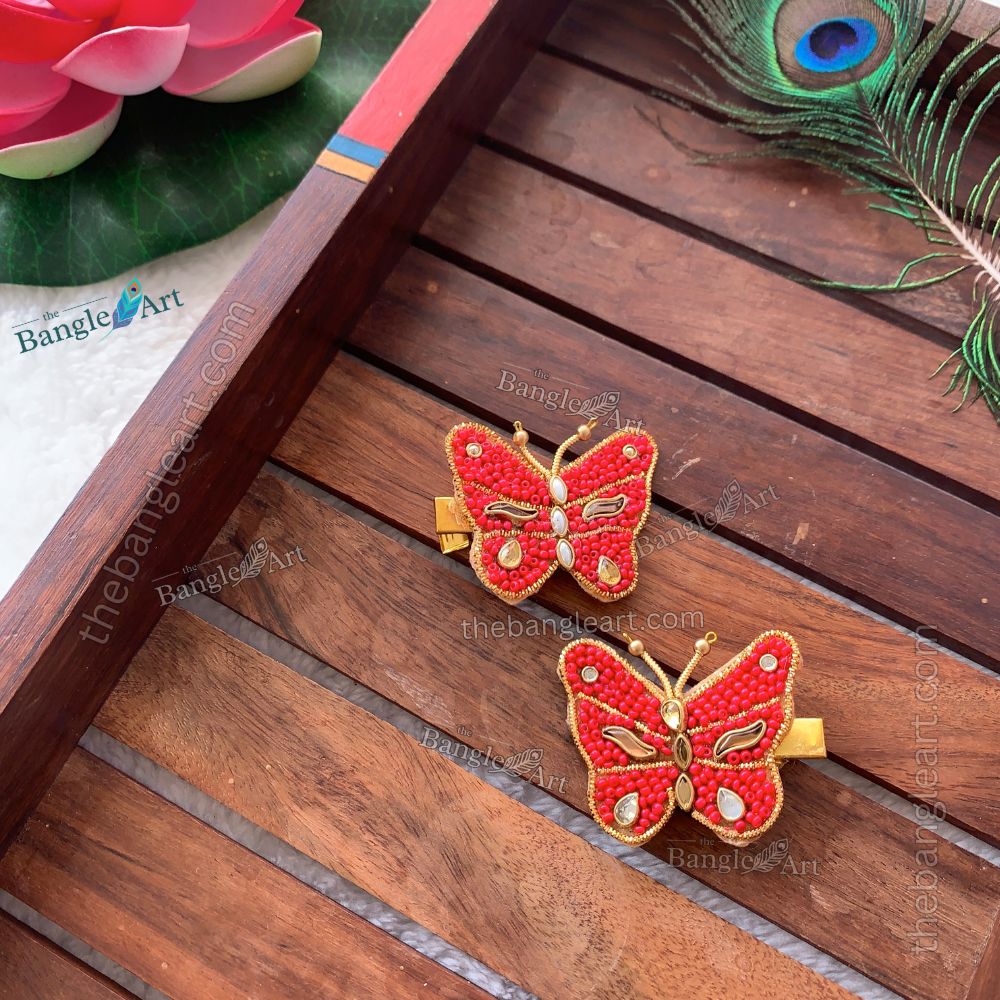 Butterfly Alligator Hair Clip - Handmade - Image 4