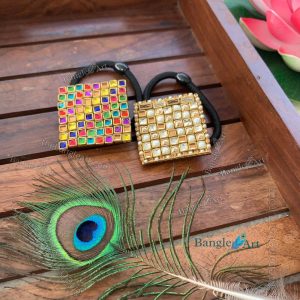 Square Kundan Rubber Band