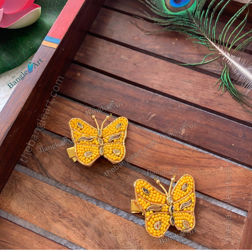 Butterfly Alligator Hair Clip - Handmade - Image 2